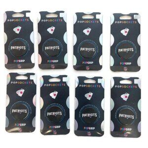 Pop Sockets Phone Grip Universal Phone Holder Lot of 8 New England Patriots